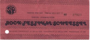 Eintrittskarte Scheeßel 1973